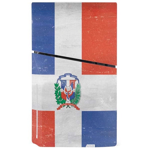 Dominican Republic Flag Faded PS5 Slim Disk Bundle Skin