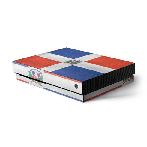 Dominican Republic Flag Faded Xbox One X Console Skin