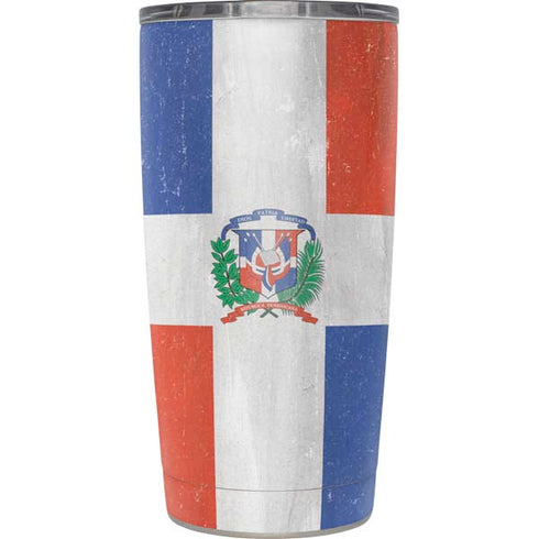 Dominican Republic Flag Faded Yeti 20oz Tumbler Skin