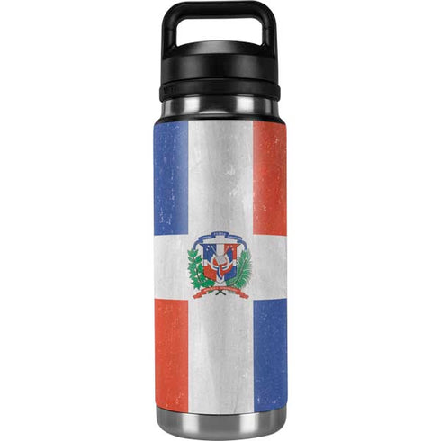 Dominican Republic Flag Faded YETI Rambler 26oz Bottle Skin