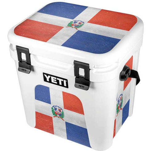Dominican Republic Flag Faded YETI Roadie 24 Hard Cooler Skin