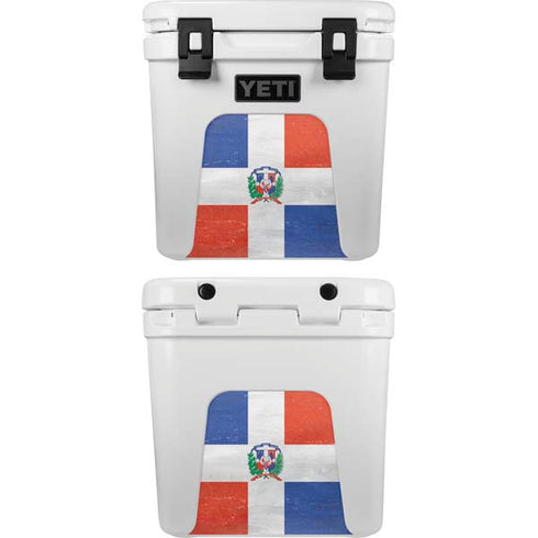 Dominican Republic Flag Faded YETI Roadie 24 Hard Cooler Skin