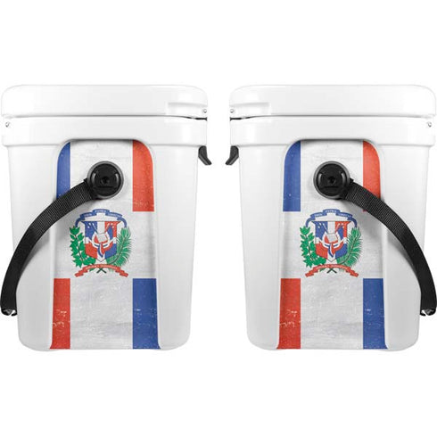 Dominican Republic Flag Faded YETI Roadie 24 Hard Cooler Skin