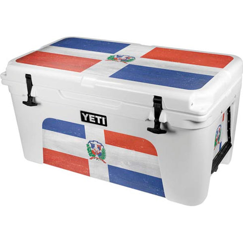 Dominican Republic Flag Faded YETI Tundra 65 Hard Cooler Skin