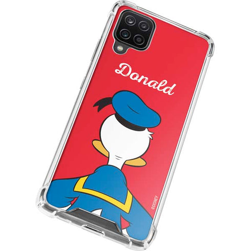 Disney Friends Donald Duck Backwards Galaxy A12 Clear Case