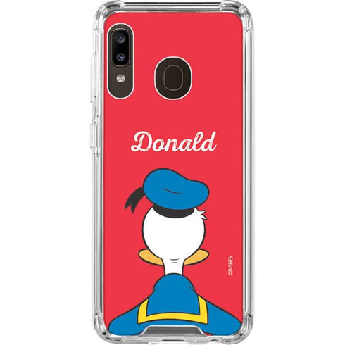 Disney Friends Donald Duck Backwards Galaxy A30 Clear Case
