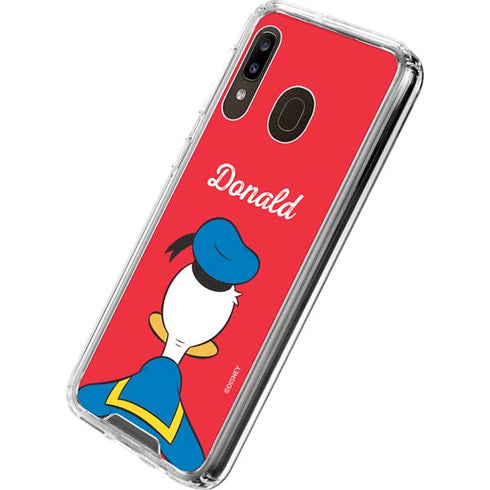 Disney Friends Donald Duck Backwards Galaxy A30 Clear Case