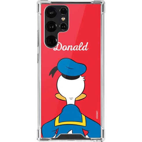 Disney Friends Donald Duck Backwards Galaxy S22 Ultra Clear Case