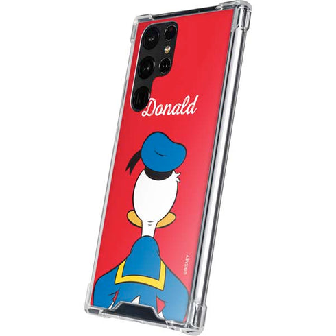 Disney Friends Donald Duck Backwards Galaxy S22 Ultra Clear Case