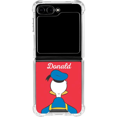 Disney Friends Donald Duck Backwards Galaxy Z Flip5 5G Clear Case