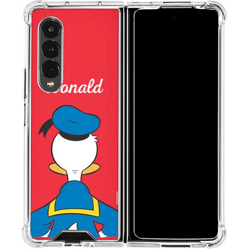Disney Friends Donald Duck Backwards Galaxy Z Fold4 5G Clear Case