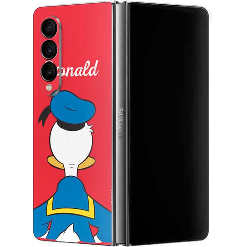 Disney Friends Donald Duck Backwards Galaxy Z Fold4 5G Skin