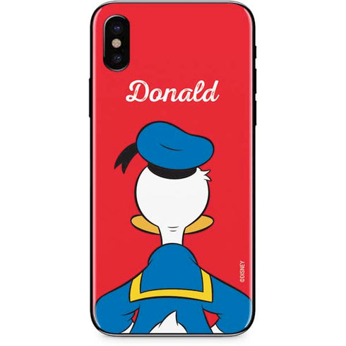 Disney Friends Donald Duck Backwards iPhone X Skin
