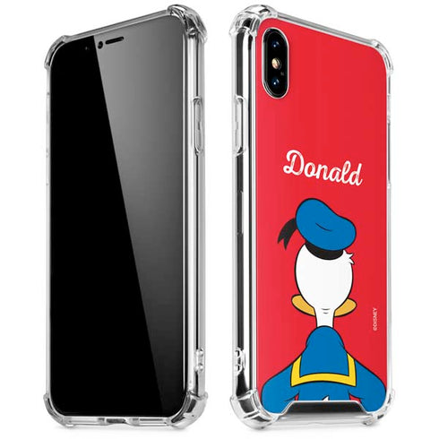 Disney Friends Donald Duck Backwards iPhone XS Max Clear Case