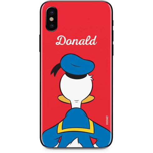 Disney Friends Donald Duck Backwards iPhone XS Skin
