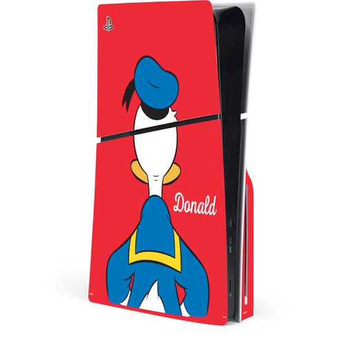 Disney Friends Donald Duck Backwards PS5 Slim Disk Console Skin