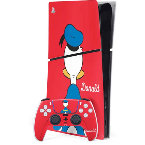 Disney Friends Donald Duck Backwards PS5 Slim Digital Edition Console Skin