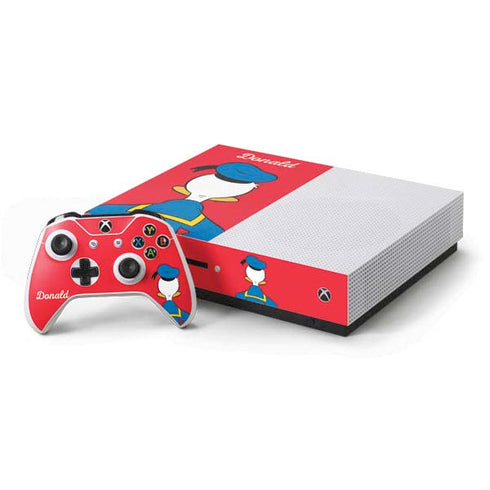 Disney Friends Donald Duck Backwards Xbox One S Console and Controller Bundle Skin