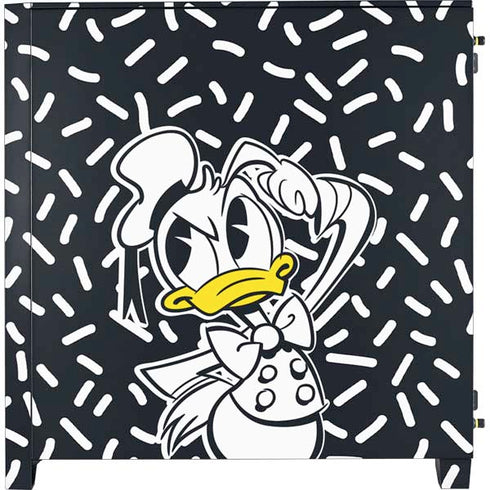 Disney Friends Donald Duck Thinking Corsair 4000D Tempered Glass Mid-Tower ATX Case Skin