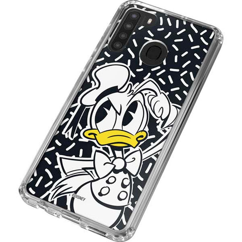 Disney Friends Donald Duck Thinking Galaxy A21 Clear Case