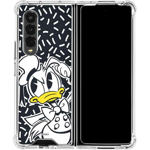Disney Friends Donald Duck Thinking Galaxy Z Fold4 5G Clear Case