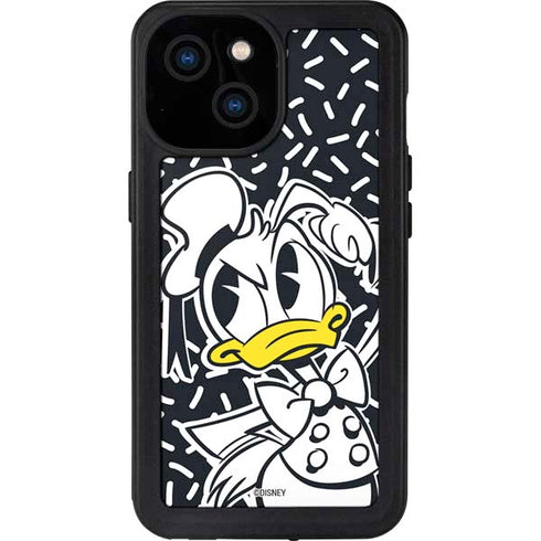 Disney Friends Donald Duck Thinking iPhone 13 Mini Waterproof Case
