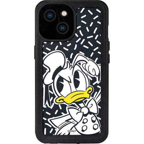 Disney Friends Donald Duck Thinking iPhone 15 Waterproof Case