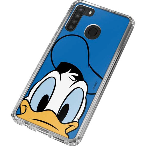 Disney Friends Donald Duck Up Close Galaxy A21 Clear Case
