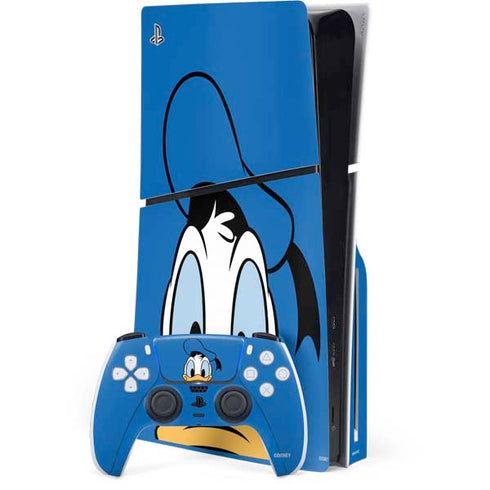 Disney Friends Donald Duck Up Close PS5 Slim Disk Bundle Skin