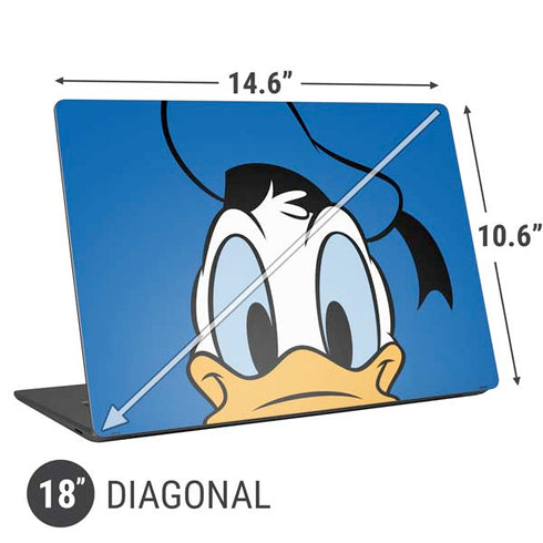 Disney Friends Donald Duck Up Close Universal Laptop 18in (14.6 x 10.6in) Skin
