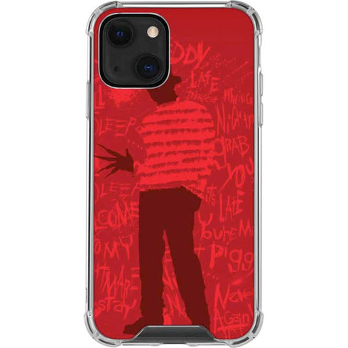 Nightmare on Elm Street Dont Fall Asleep iPhone 14 Plus Clear Case