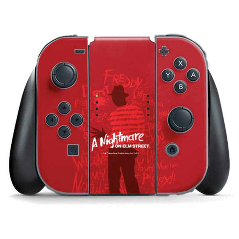 Nightmare on Elm Street Dont Fall Asleep Nintendo Switch (2017-2021) Joy-Con Controller Skin