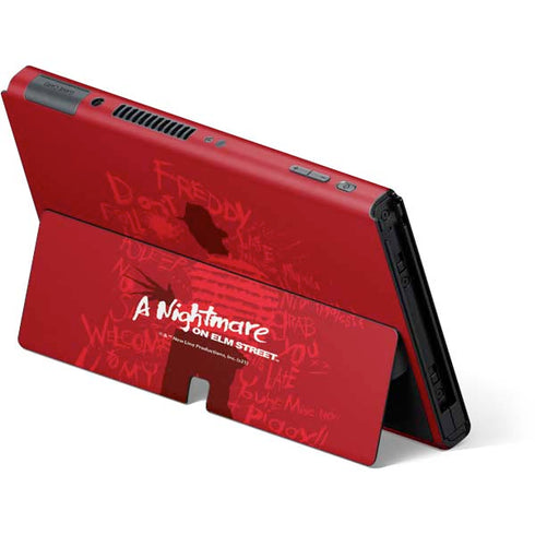 Nightmare on Elm Street Dont Fall Asleep Nintendo Switch OLED (2021) Skin