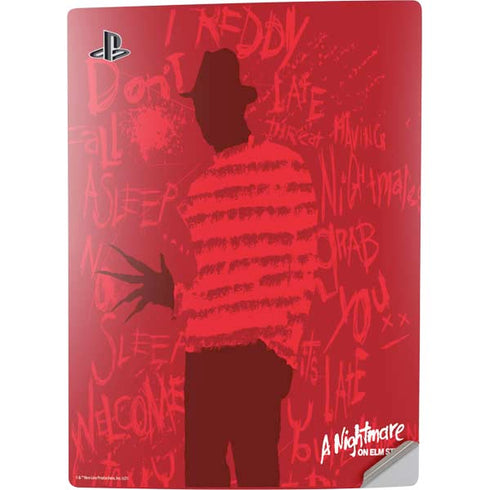 Nightmare on Elm Street Dont Fall Asleep PS5 Digital Edition Console Skin
