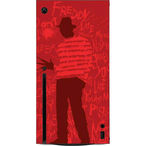 Nightmare on Elm Street Dont Fall Asleep Xbox Series X Console Skin