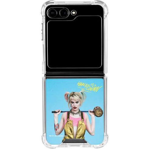 DC Comics Harley Quinn Movie Charcater Poster Galaxy Z Flip5 5G Clear Case