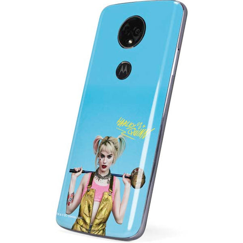 DC Comics Harley Quinn Movie Charcater Poster Moto E5 Plus Skin