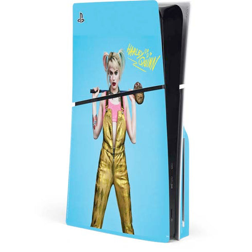 DC Comics Harley Quinn Movie Charcater Poster PS5 Slim Disk Console Skin