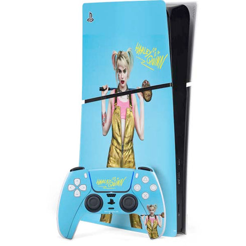 DC Comics Harley Quinn Movie Charcater Poster PS5 Slim Digital Edition Console Skin