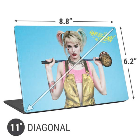 DC Comics Harley Quinn Movie Charcater Poster Universal Laptop 11in (8.8 x 6.2in) Skin