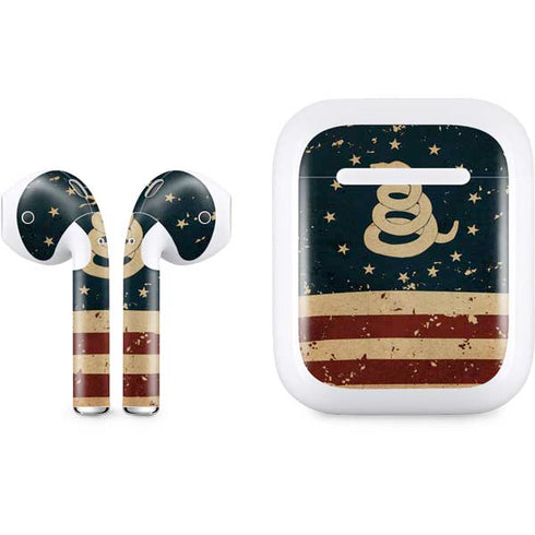 Dont Tread On Me American Flag Apple AirPods Skin