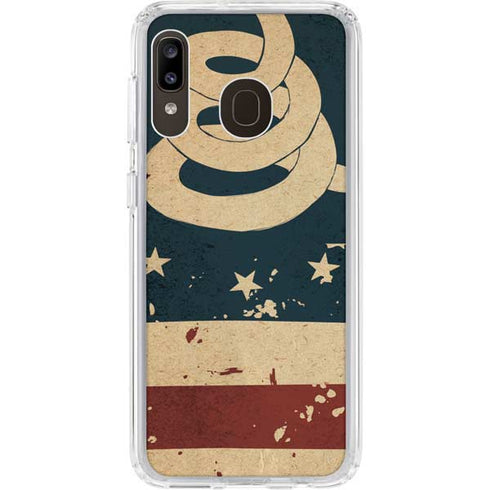 Dont Tread On Me American Flag Galaxy A20 Clear Case