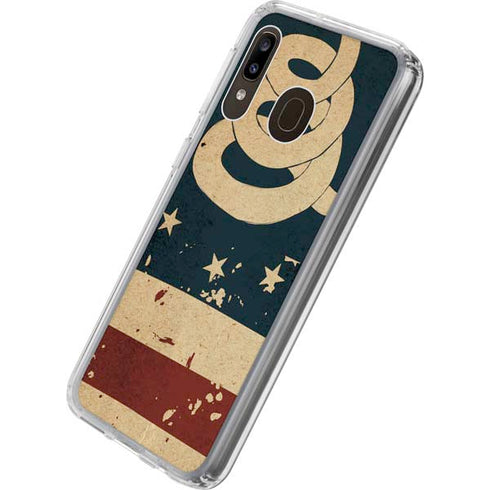 Dont Tread On Me American Flag Galaxy A20 Clear Case