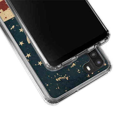 Dont Tread On Me American Flag Galaxy A21 Clear Case