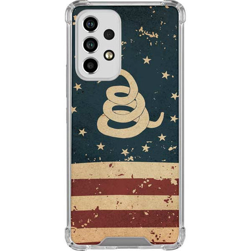 Dont Tread On Me American Flag Galaxy A53 5G Clear Case