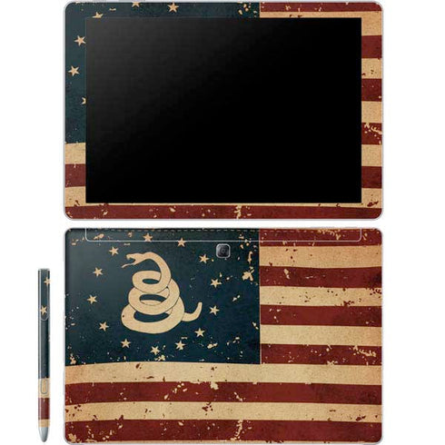 Dont Tread On Me American Flag Galaxy Book 12in Skin