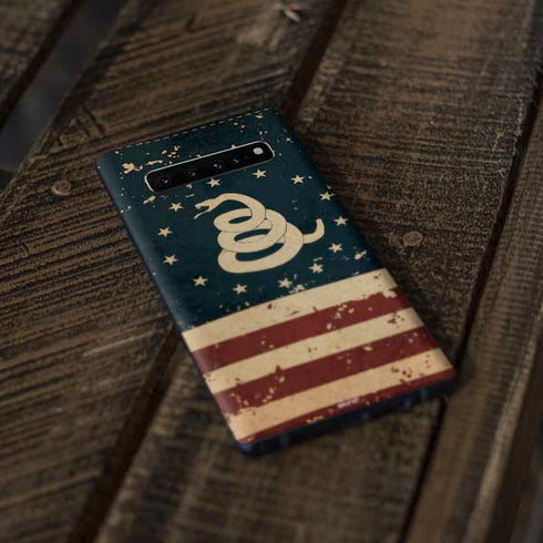 Dont Tread On Me American Flag Galaxy S10 Skin