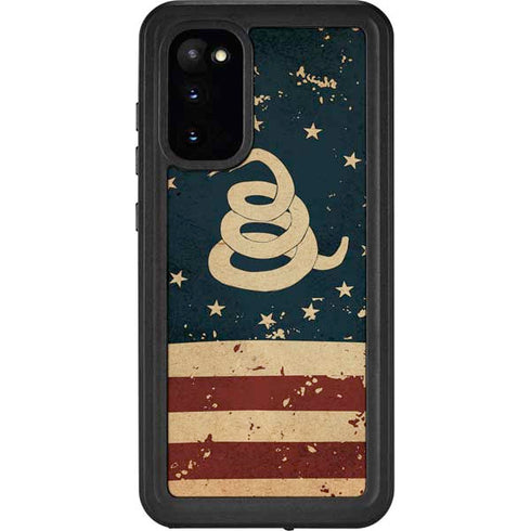 Dont Tread On Me American Flag Galaxy S20 Waterproof Case