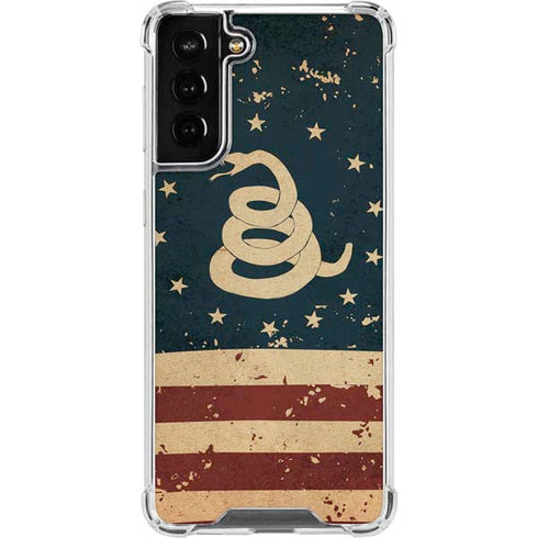 Dont Tread On Me American Flag Galaxy S21 FE Clear Case