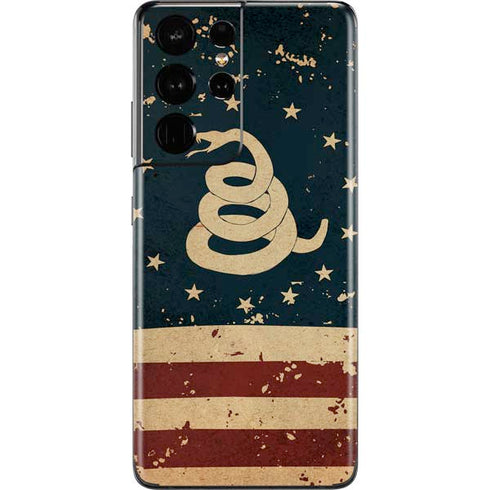 Dont Tread On Me American Flag Galaxy S21 Ultra 5G Skin